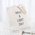 Promotion Eco-Friendly Wholesale Black Tote Grocery Bags Canvas Recycled Shopping Bag with Custom Printing Logo